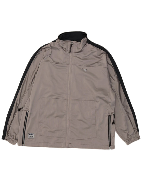 Diadora ženska gornja jakna prevelike trenirke UK 14 Large Grey Colourblock