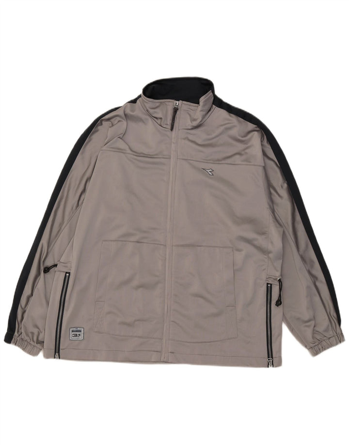 Diadora ženska gornja jakna prevelike trenirke UK 14 Large Grey Colourblock