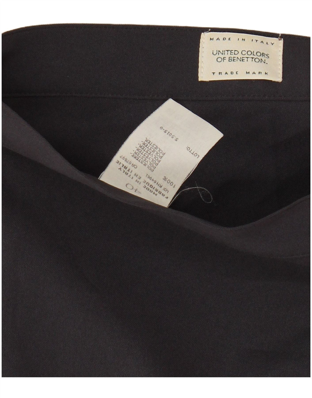 Benetton ženska mini suknja IT 40 mala W26 tamnoplavi poliester