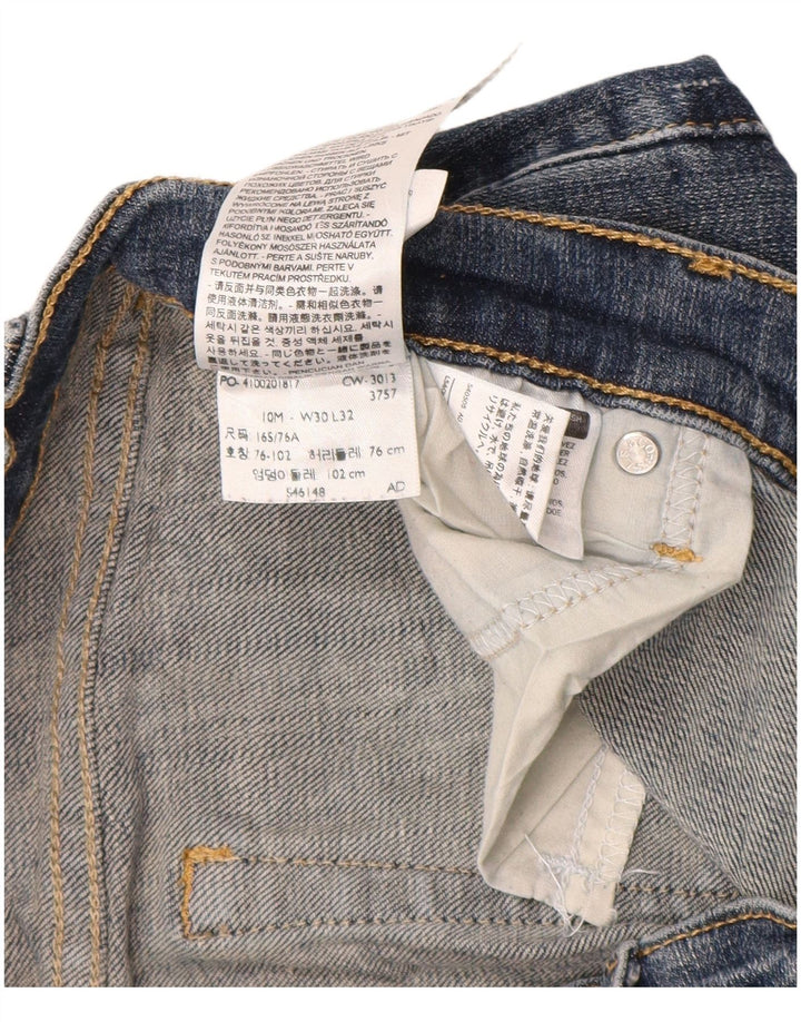 LEVI'S Ženske traperice srednjeg rasta US 10 Large W30 L32 Plavi pamuk