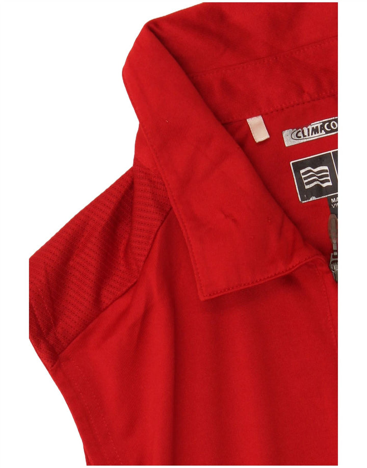 Adidas ženska Climacool polo majica bez rukava UK 12 srednje crvena poliester