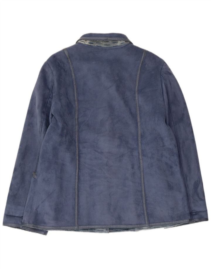 Vintage ženski kaput IT 50 XL plavi poliester