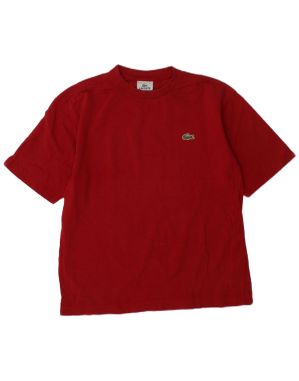 Lacoste Mens T-Shirt Top Size 3 Small Red Cotton