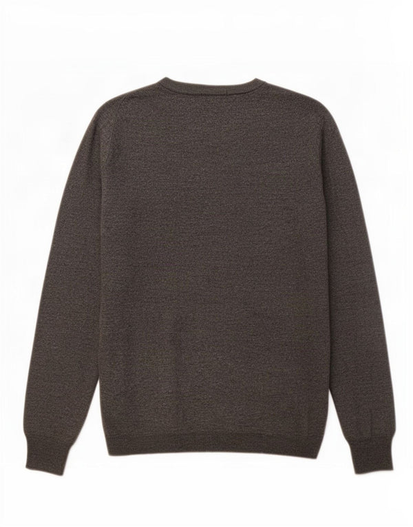 Ženski džemper s V-izrezom Massimo Dutti UK 16 Large Gray Argyle/Diamond