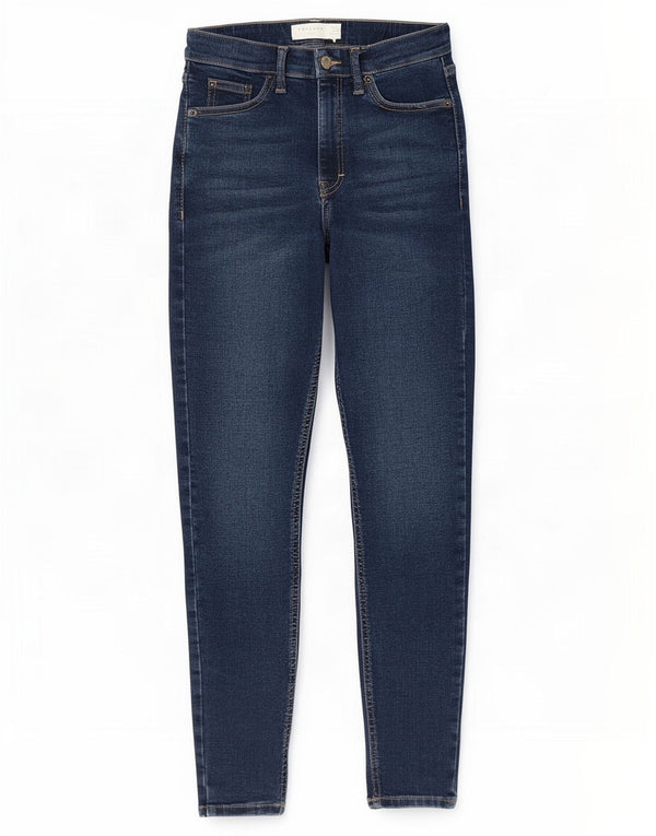 Topshop ženske uske traperice Jamie W26 L30 tamnoplavi poliester