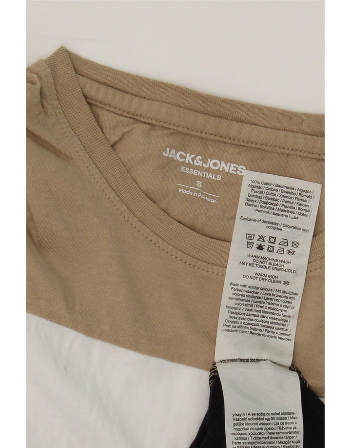 JACK & JONES Mens Graphic T-Shirt Top Small Multicoloured Colourblock Vintage Jack & Jones and Second-Hand Jack & Jones from Messina Hembry 