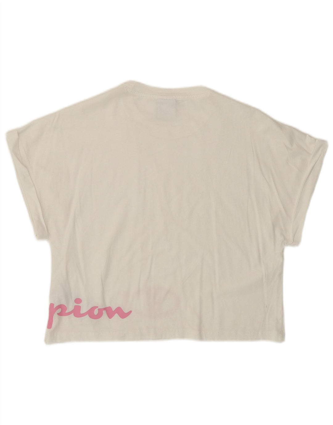 Champion Girls Crop Graphic T-Shirt Majica 13-14 Years XL Bijeli Pamuk