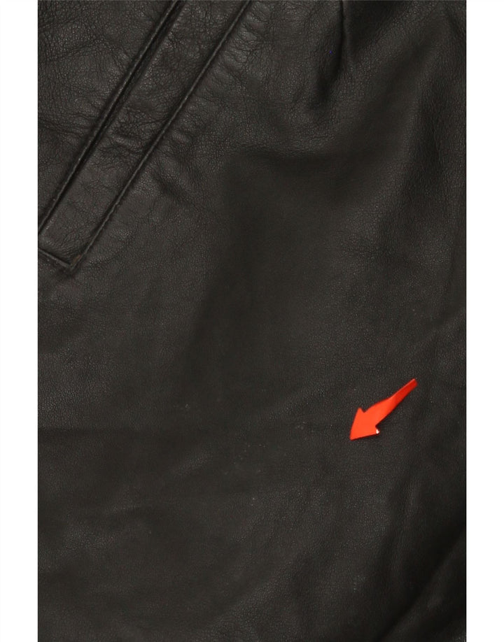 MISS JOY Ženske kožne kratke hlače visokog struka EU 38 srednje W25 crna koža