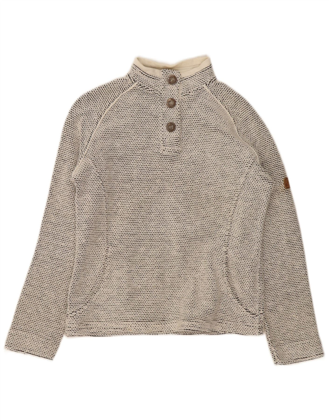 Weird Fish Ženska majica s dugmadima i izrezom UK 10 Mali sivi pamuk