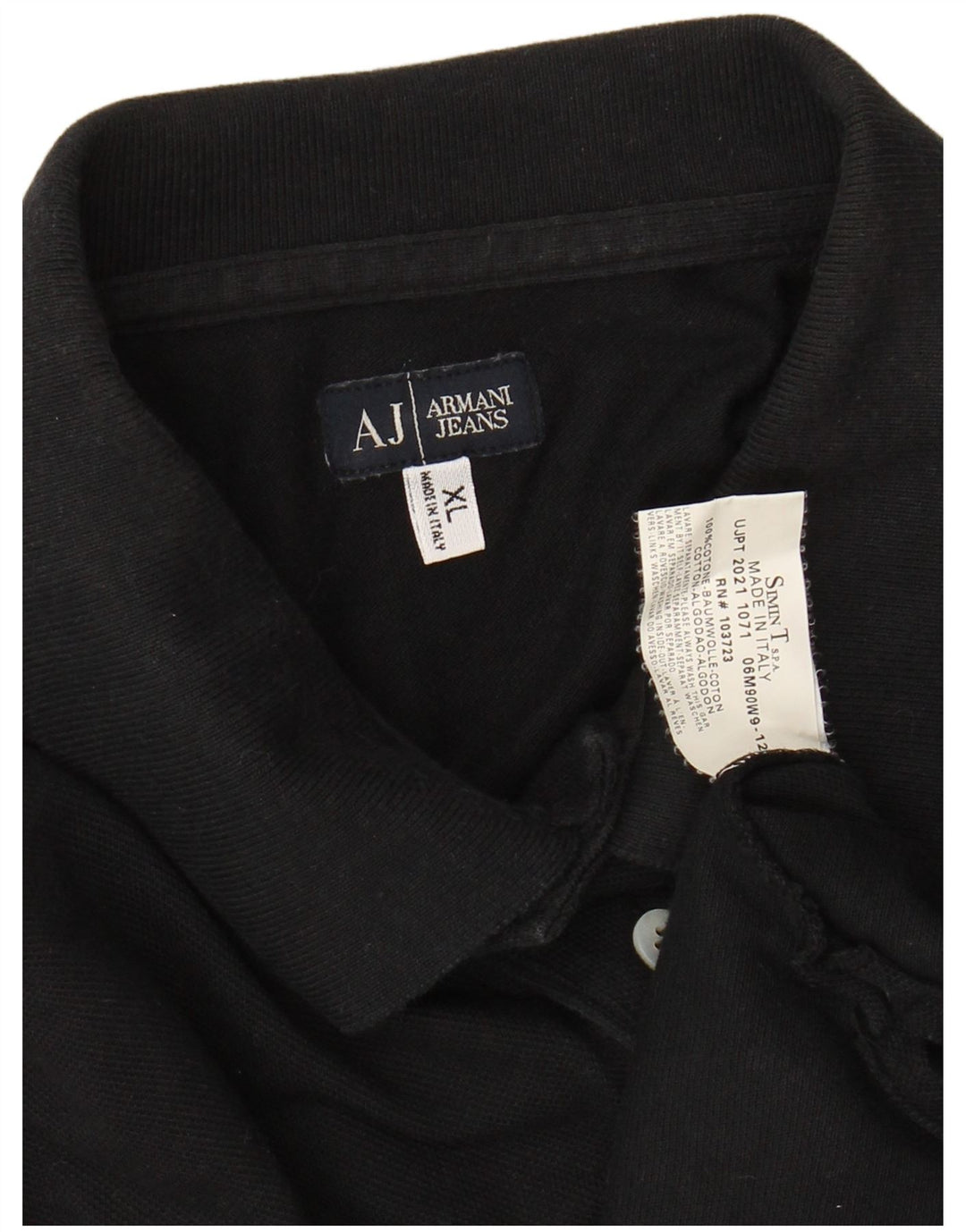 ARMANI JEANS Muška polo majica XL crni pamuk