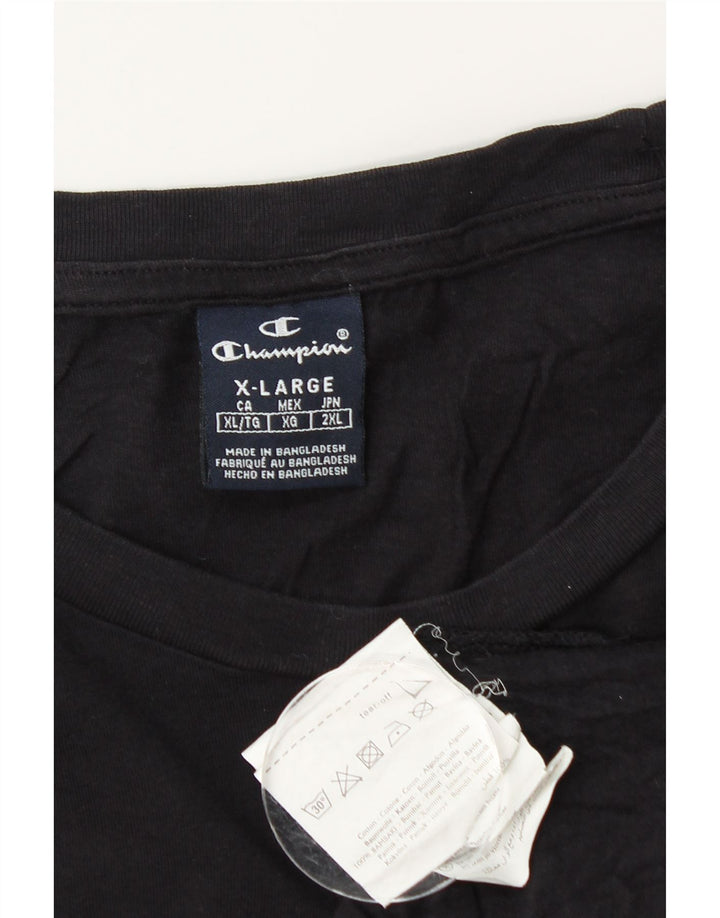 CHAMPION Muška grafička majica kratkih rukava XL crni pamuk