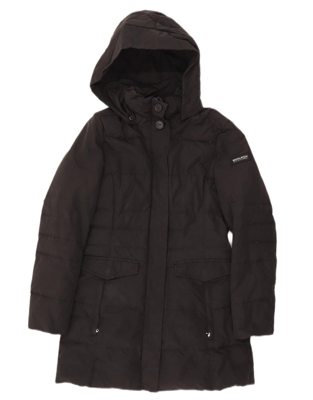 Woolrich ženski podstavljeni kaput s kapuljačom UK 10 Small Black