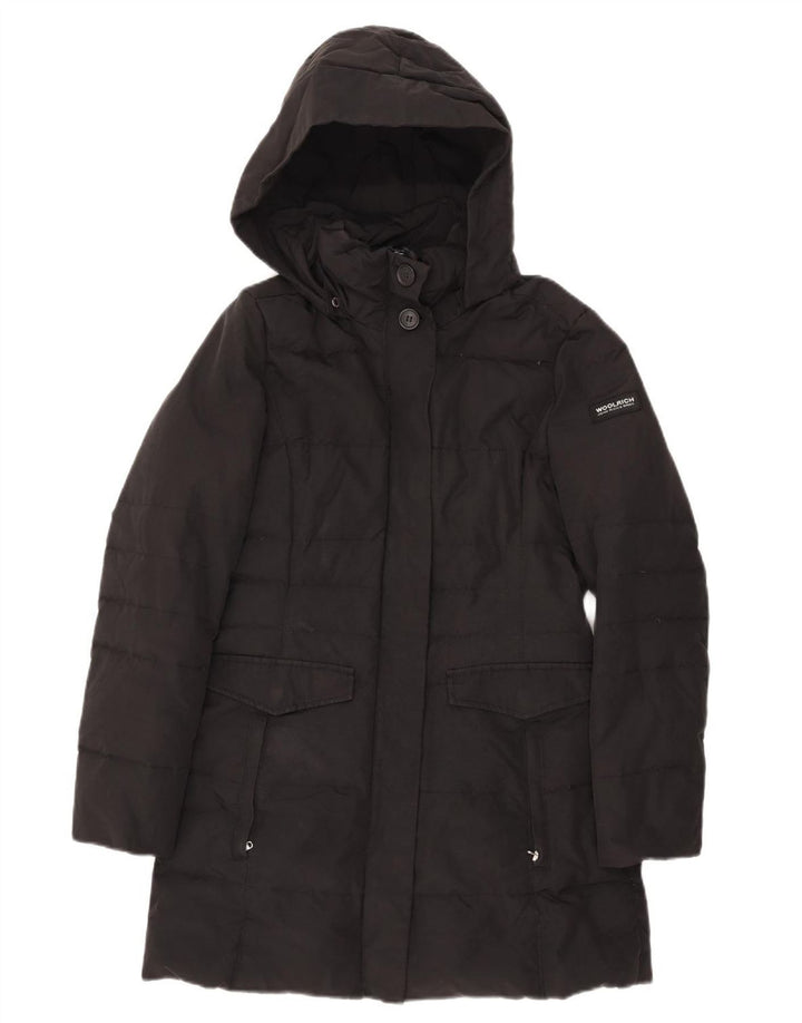 Woolrich ženski podstavljeni kaput s kapuljačom UK 10 Small Black