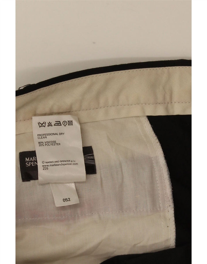 Marks & Spencer muške hlače s štipaljkama W42 L33 crna viskoza