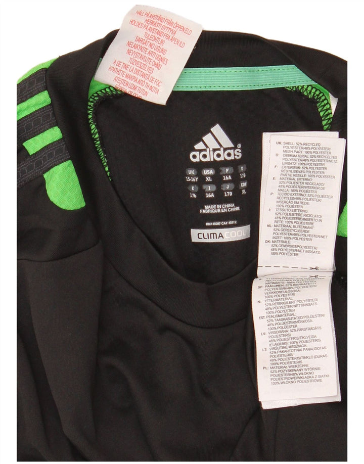 Adidas Climacool majica kratkih rukava za dječake 15-16 godina, crna boja, poliester