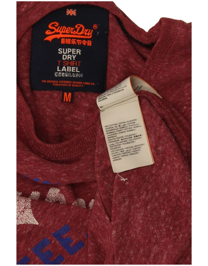 Superdry muška majica kratkih rukava s grafičkim motivima, srednji crveni flekasti pamuk