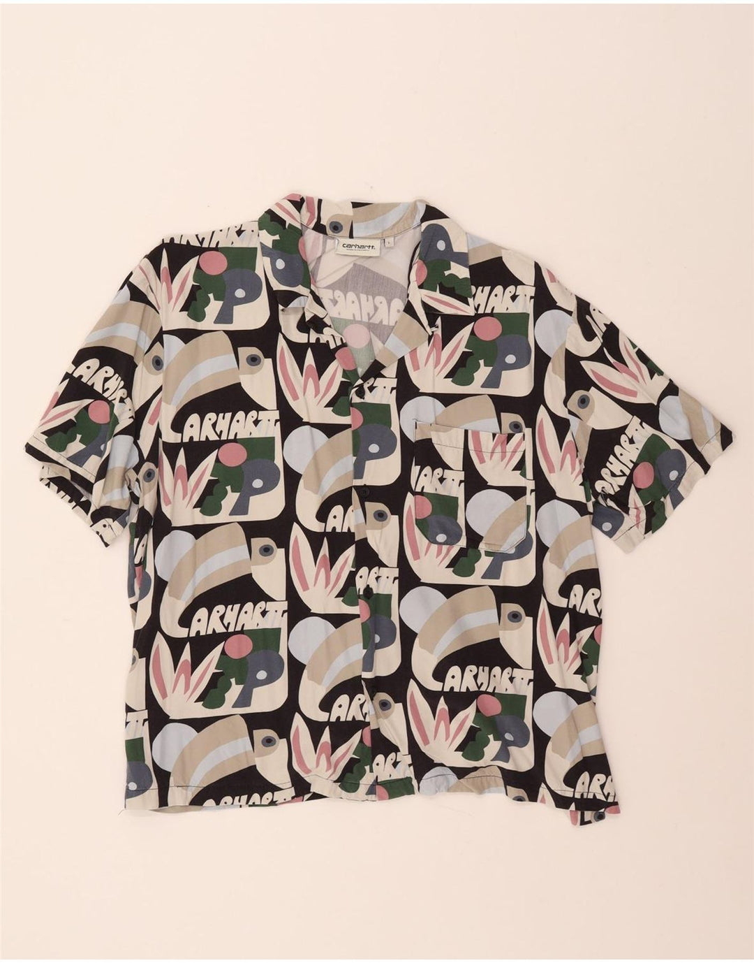 CARHARTT muška grafička majica kratkih rukava, veliki raznobojni patchwork