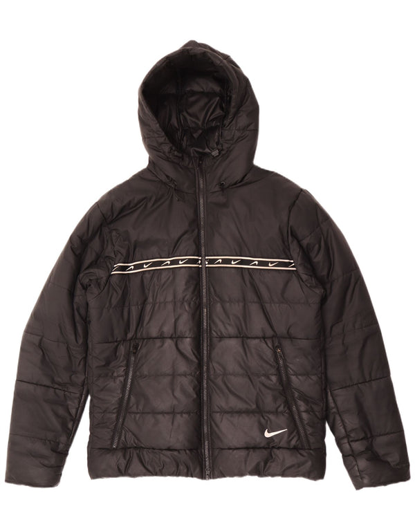 Nike Muška Therma-Fit Graphic Hooded Padded Jacket UK 40 Large Black