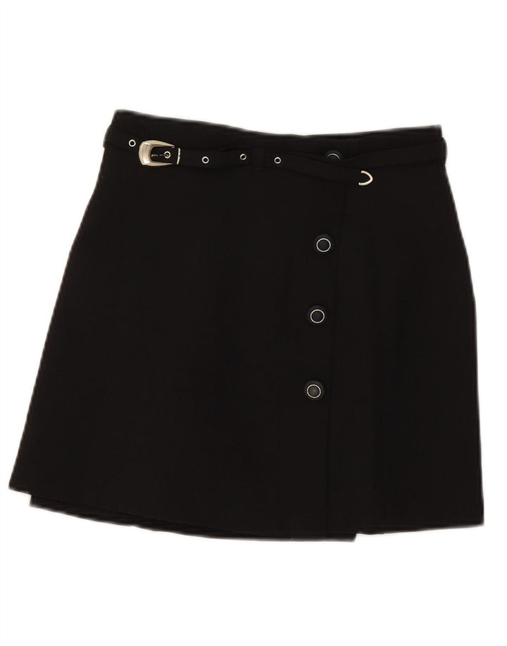 VINTAGE Womens Skort W25 XS Black Polyester