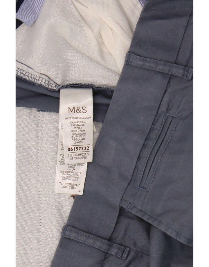 Marks & Spencer muške chino kratke hlače W38 XL plavi pamuk