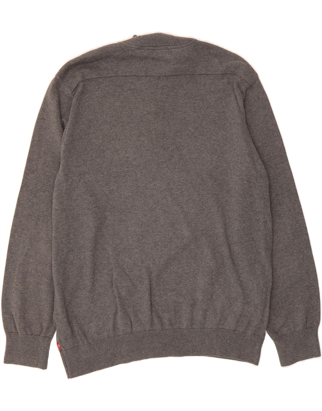 IZOD Mens Zip Neck Jumper Sweater XL Grey Cotton Vintage Izod and Second-Hand Izod from Messina Hembry 