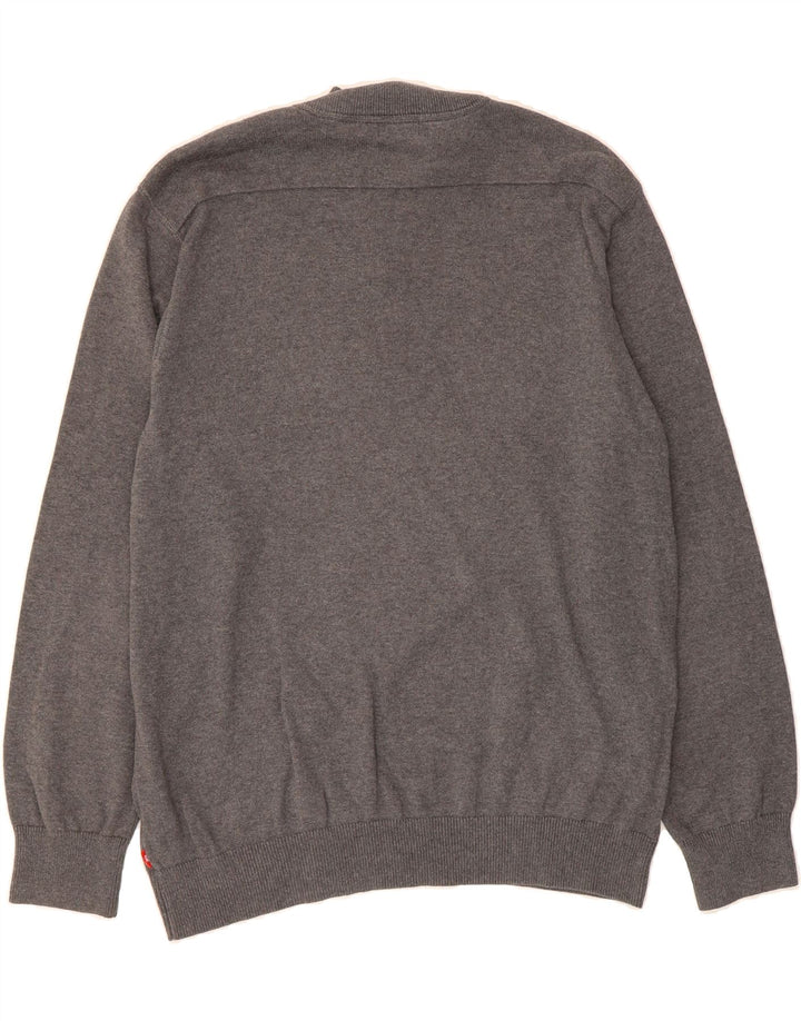 IZOD Mens Zip Neck Jumper Sweater XL Grey Cotton Vintage Izod and Second-Hand Izod from Messina Hembry 