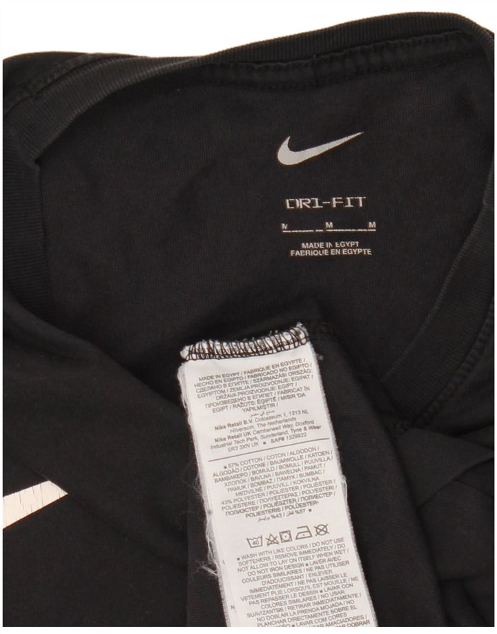 Nike Dri Fit T-Shirt Top srednji crni pamuk