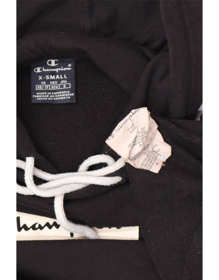 CHAMPION Muška majica s kapuljačom slobodnog kroja XS, crni pamuk u blokovima boja