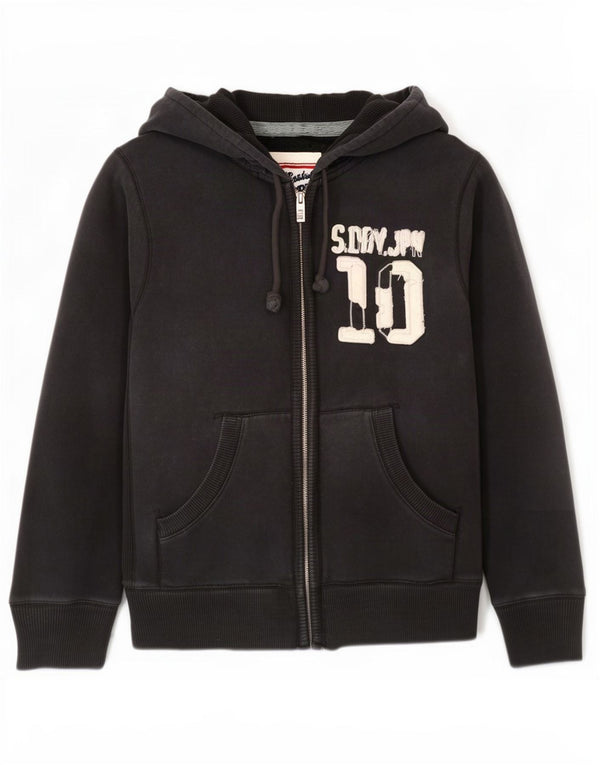 Superdry muški pulover s kapuljačom s patentnim zatvaračem 2XL crni pamuk