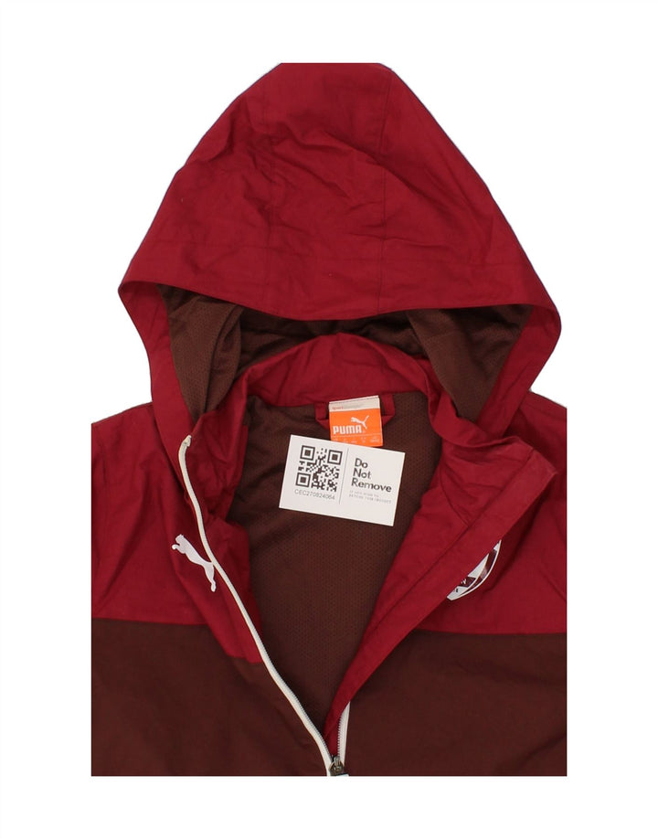PUMA Boys Graphic Hooded Rain Jacket 11-12 Years Large  Red Vintage Puma and Second-Hand Puma from Messina Hembry 