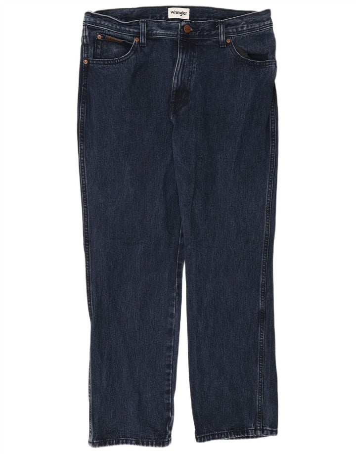 Wrangler muške teksaške ravne traperice W34 L30 tamnoplave