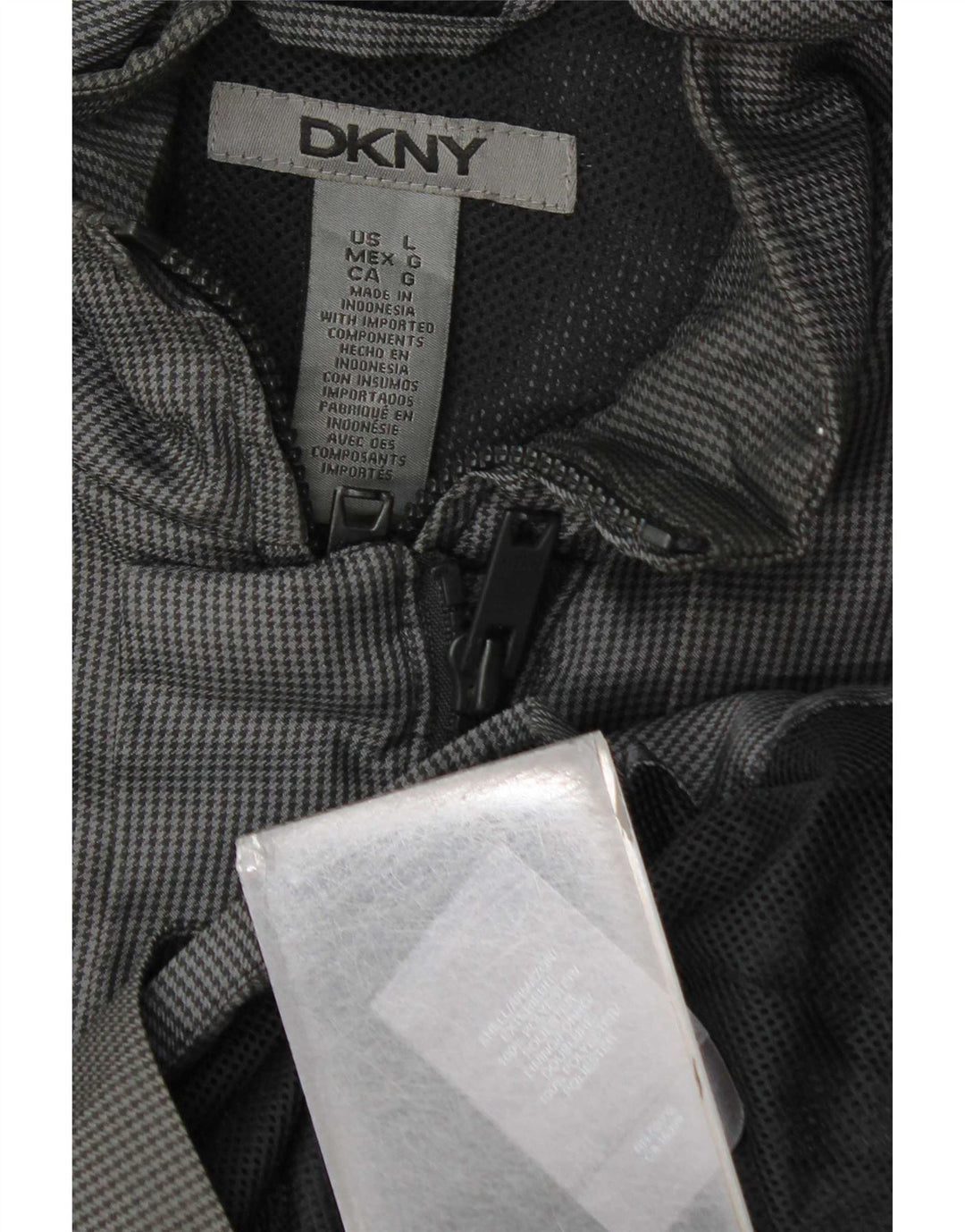 Dkny muška pomoćna jakna UK 40 Large Grey Houndstooth poliester