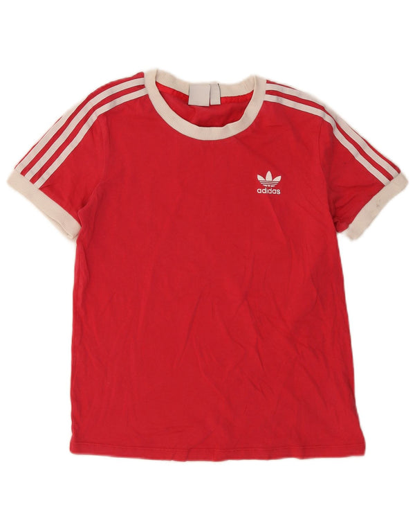 Adidas ženska majica kratkih rukava UK 10 Small Red Colourblock Pamuk