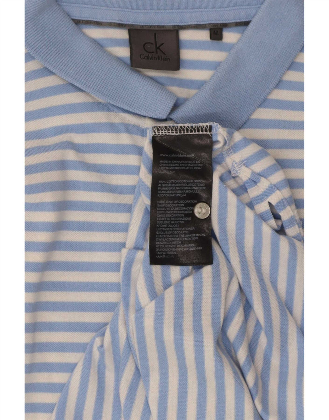 Calvin Klein muška polo majica kratkih rukava standardnog kroja srednje plave pruge