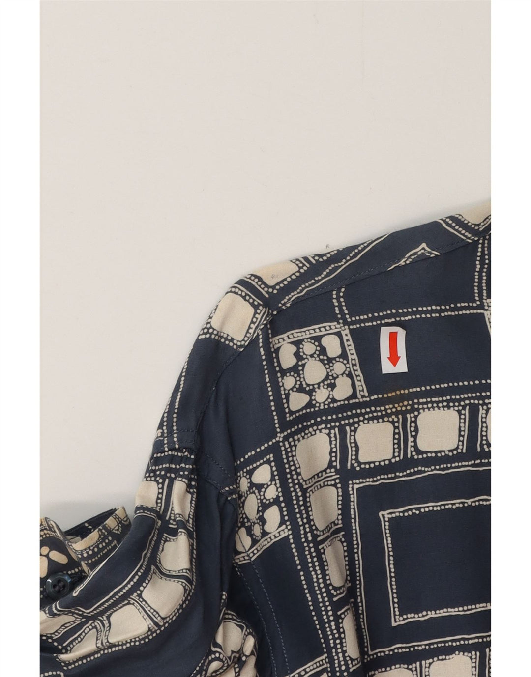 VINTAGE muška košulja velika tamnoplava geometrijska