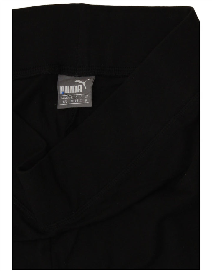 Puma ženske grafičke tajice UK 14 velike crne pamučne