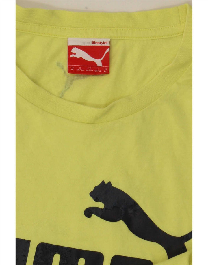 Puma muška majica s grafičkim motivima srednje žuta