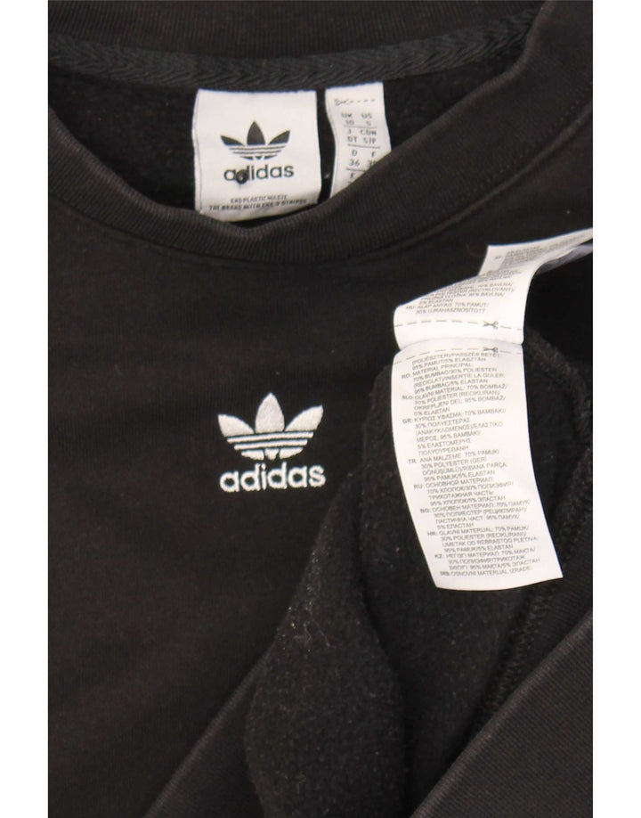 Adidas veliki ženski džemper UK 10 mali crni pamuk