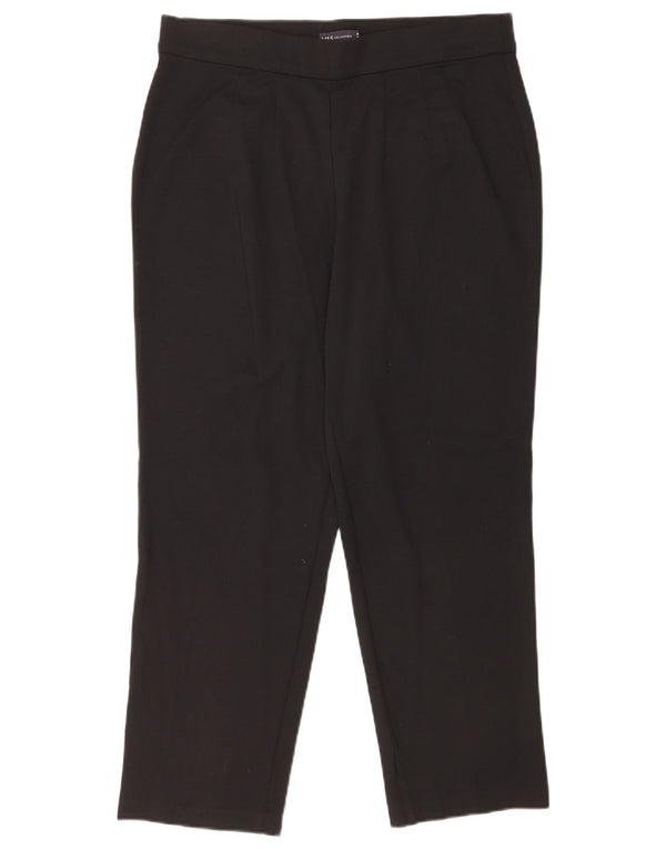 Marks & Spencer ženske ravne ležerne hlače UK 16 Large W34 L27 crne
