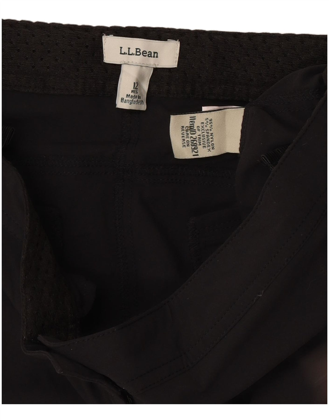 L.L.Bean ženske kargo kratke hlače US 12 Large W34 crni najlon