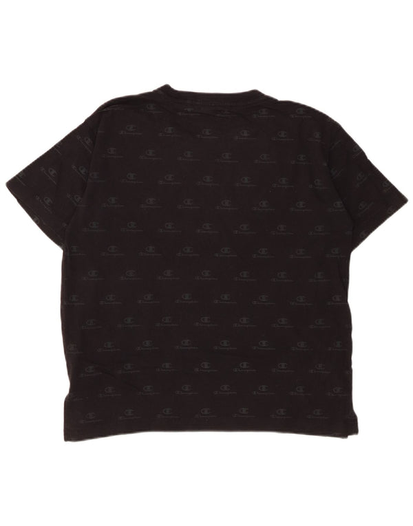 CHAMPION Ženska prevelika majica s kratkim rukavima UK 10, mali crni pamuk