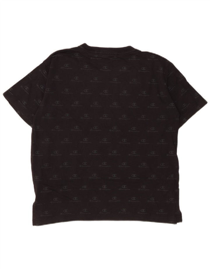 CHAMPION Ženska prevelika majica s kratkim rukavima UK 10, mali crni pamuk