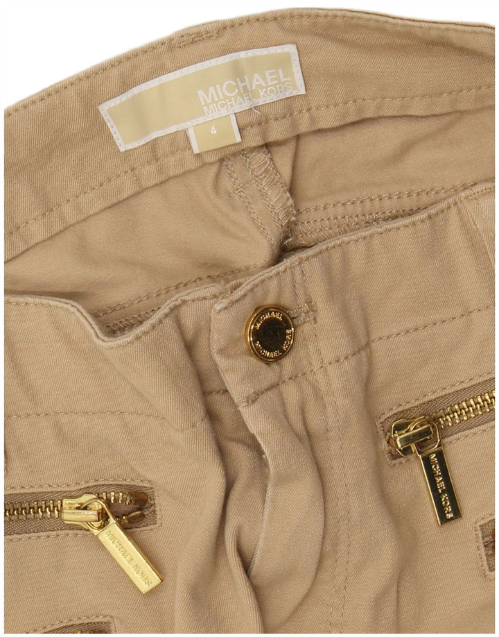 MICHAEL KORS Womens Capri Trousers US 4 Small W30 L21 Beige