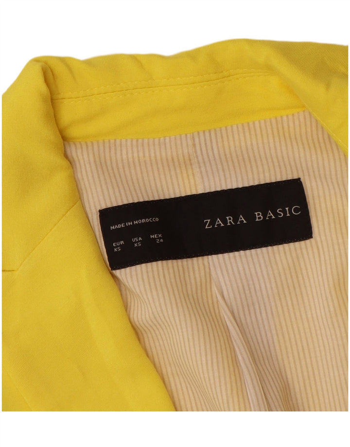 Zara ženski sako sa 1 gumbom UK 6 XS žuta viskoza