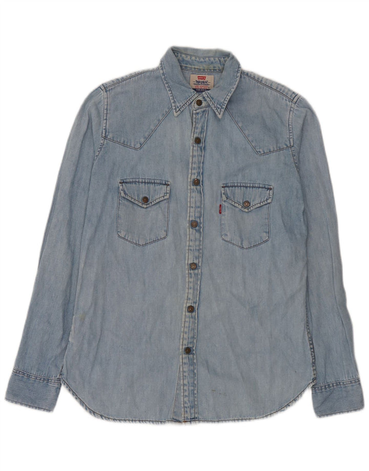 Levi's muška traper košulja velika plava pamučna boja