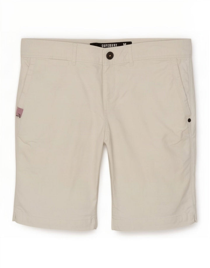 Superdry ženske chino kratke hlače srednje veličine W30 bijeli pamuk