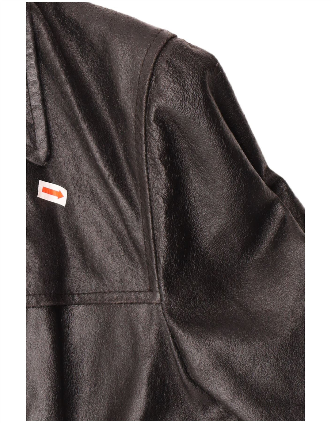 Vintage ženska kožna jakna UK 12 srednje crna kožna klasična