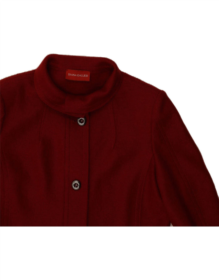 DIANA GALLESI Womens 4 Button Blazer Jacket UK 12 Medium Red Vintage Diana Gallesi and Second-Hand Diana Gallesi from Messina Hembry 