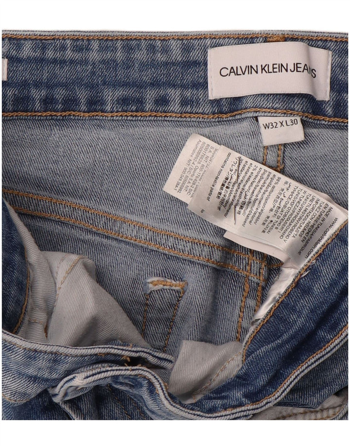 Calvin Klein Muške uske traperice W32 L30 Plavi pamuk