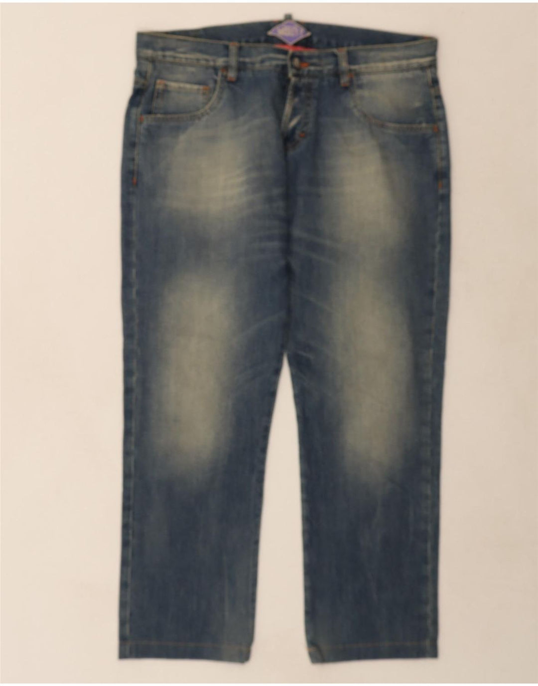 VINTAGE Womens Straight Jeans W36 L27 Blue Cotton Vintage Vintage and Second-Hand Vintage from Messina Hembry 
